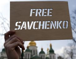 "Free Savchenko" placard