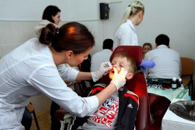 Opening of observation dental office for schoolchildren
