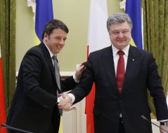 Petr Poroshenko and Matteo Renzi