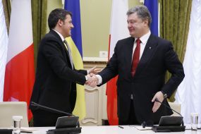 Petr Poroshenko and Matteo Renzi