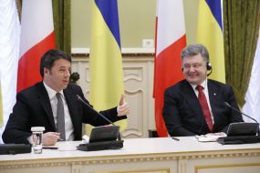 Petr Poroshenko and Matteo Renzi