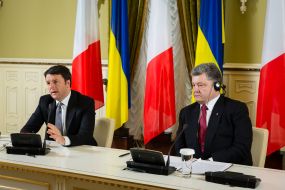Petr Poroshenko and Matteo Renzi