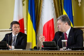 Petr Poroshenko and Matteo Renzi