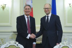 Arseniy Yatsenyuk  and Philip Hammond