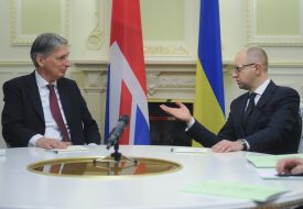 Arseniy Yatsenyuk  and Philip Hammond
