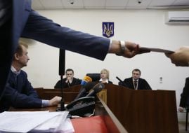 The court session on the case of Aleksandr Popov