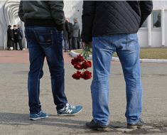 Participants of farewell ceremony