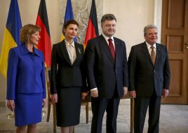 Daniela Shadt, Marina Poroshenko, Petro Poroshenko and Joachim Gauck