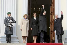 Daniela Shadt, Marina Poroshenko, Petro Poroshenko and Joachim Gauck