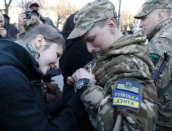 Отправка бойцов батальона "Сич" в зону АТО