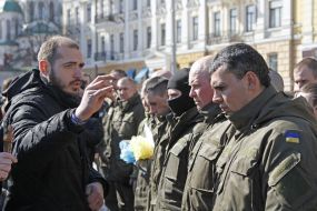 Soldiers of volunteer battalion Donbass