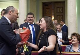 Andrey Parubiy and Elena Masorina