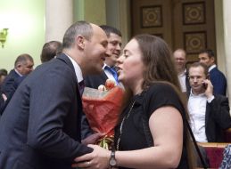 Andrey Parubiy and Elena Masorina