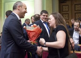 Andrey Parubiy and Elena Masorina