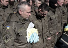 Soldiers of volunteer battalion Donbass