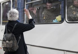 Soldiers of volunteer battalion Donbass