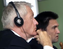 Pavel Klimkin and Thorbjorn Jagland 