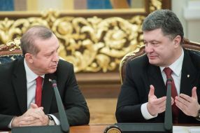 Petro Poroshenko and Recep Tayyip Erdogan