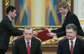 Petro Poroshenko and Recep Tayyip Erdogan