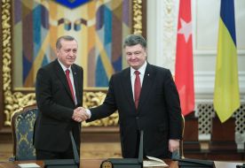 Petro Poroshenko and Recep Tayyip Erdogan