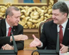 Petro Poroshenko and Recep Tayyip Erdogan