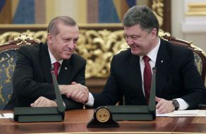 Petro Poroshenko and Recep Tayyip Erdogan
