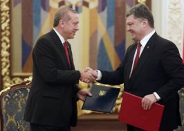 Petro Poroshenko and Recep Tayyip Erdogan