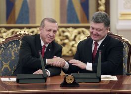 Petro Poroshenko and Recep Tayyip Erdogan