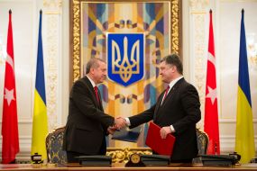 Petro Poroshenko and Recep Tayyip Erdogan