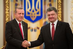 Petro Poroshenko and Recep Tayyip Erdogan