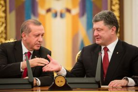 Petro Poroshenko and Recep Tayyip Erdogan