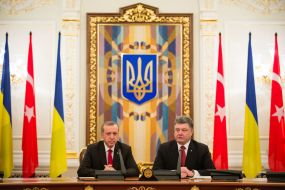 Petro Poroshenko and Recep Tayyip Erdogan