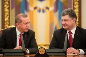 Petro Poroshenko and Recep Tayyip Erdogan