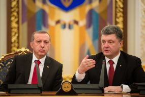 Petro Poroshenko and Recep Tayyip Erdogan