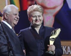 Dalia Grybauskaite and Leonid Kravchuk