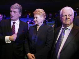 Dalia Grybauskaite, Viktor Yushchenko and Leonid Kravchuk
