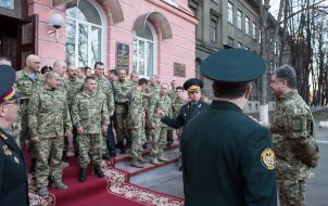 Victor Muzhenko, Petr Poroshenko and Stepan Poltorak