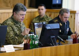 Victor Muzhenko and Petr Poroshenko