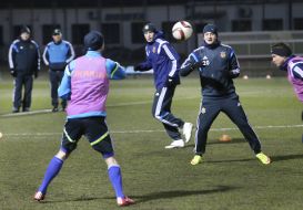 Training of football team of Ukraine