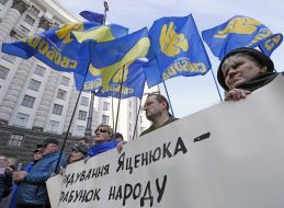 Picket near the building of the Cabinet of Ministers