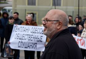 Rally against the adoption of the General Plan of Odessa