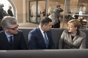 Владимир Гройсман и Ангела Меркель 