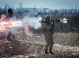 Servicemen at the landfill