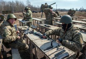 Servicemen at the landfill