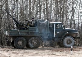 Servicemen at the landfill