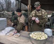 Kitchen on military training groundl