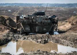 Servicemen at the landfill