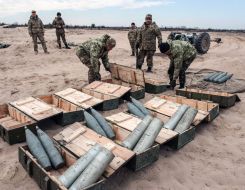 Servicemen at the landfill