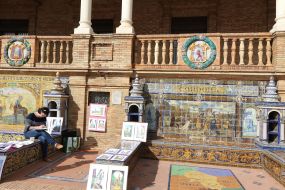 The artist on the street in Seville