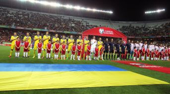Football. National team of Spain - Ukraine national team